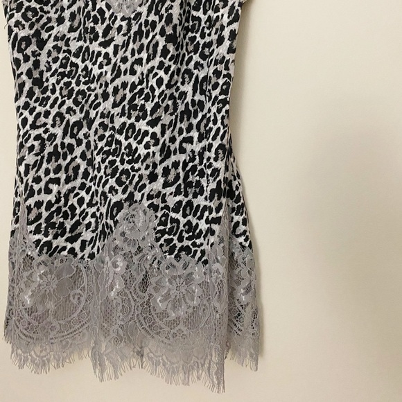 NEW Gold Hawk Cheetah Print Silk Slip Mini Dress Size Small - Picture 3 of 8